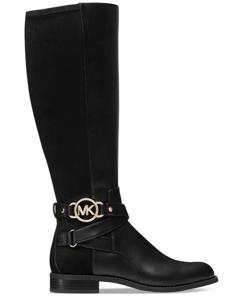 michael kors women's rory hardware strap riding boots|Rory Leather and Logo Boot .